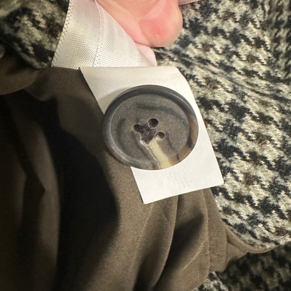 Madewell Oversized Knit Blazer in Green Houndstooth - Size XXS - Picture 14 of 15